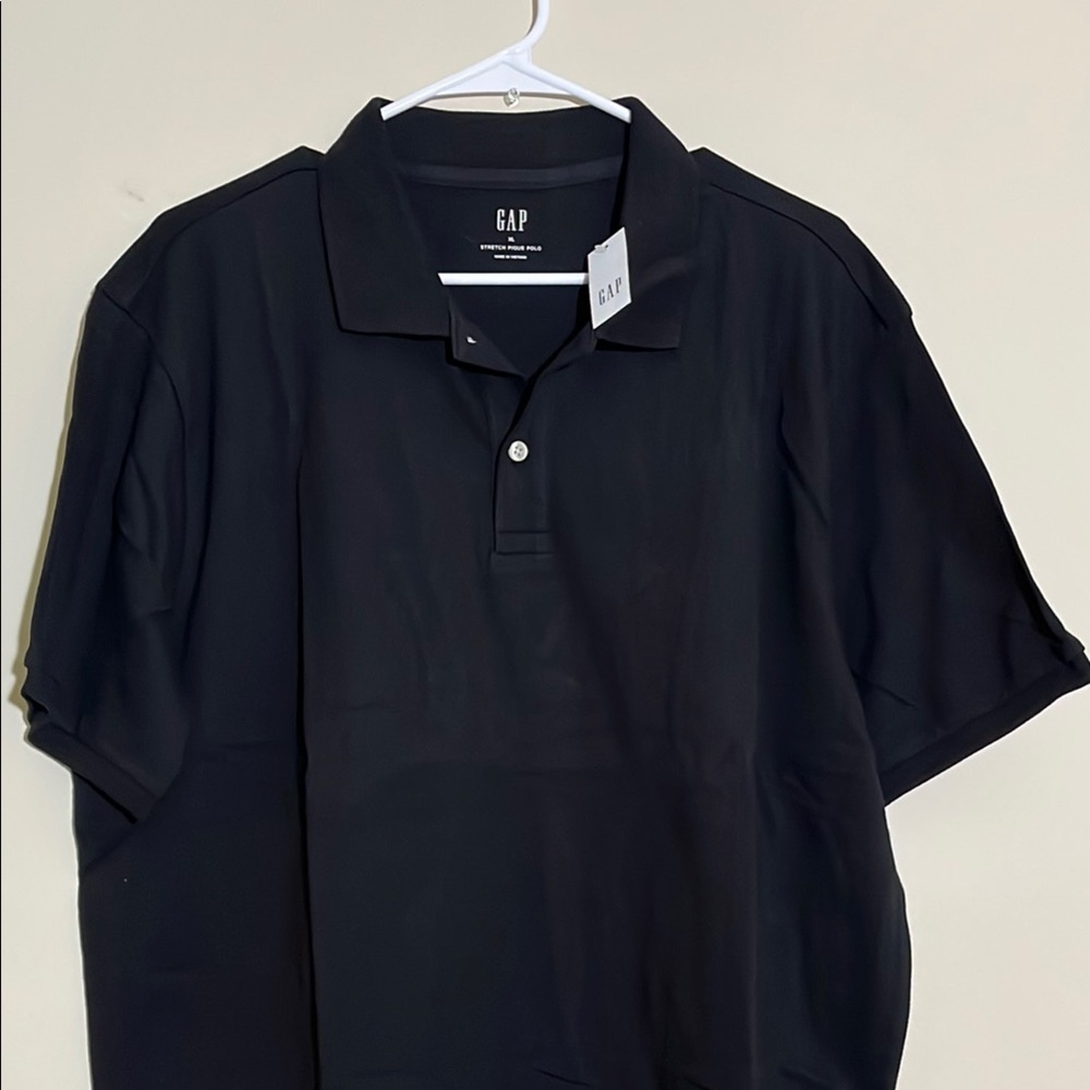 NWT Black GAP Stretch Polo Men’s short-sleeve Shirt Size XL - Picture 6 of 8